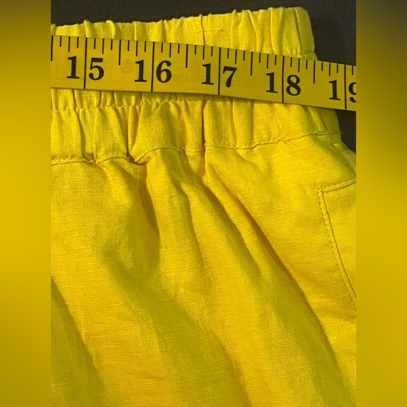 Universal Standard Womens Plus Yellow Linen Blend Pull On Shorts Size M NWT - Picture 11 of 13